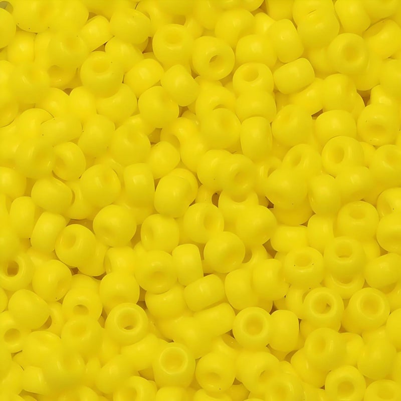 Miyuki Seed Beads 8/0 Opaque Yellow 22gram Tube of Beads - Image 1